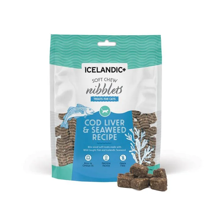 Icelandic+ Soft Chew Nibblets Cod Liver & Seaweed 2.5oz