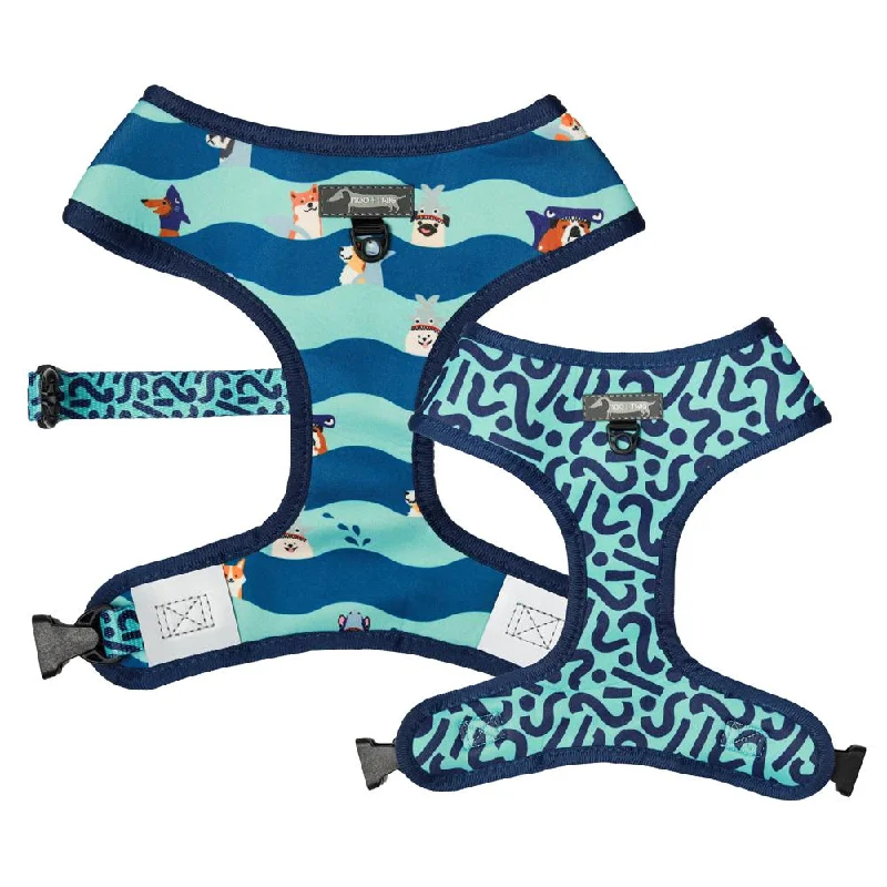 Moo+Twig Bark Shark Reversible Dog Harness