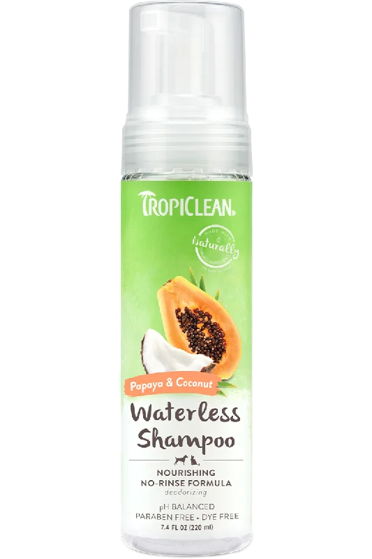 15% OFF: Tropiclean Papaya & Coconut Waterless Dog Shampoo 7.4oz