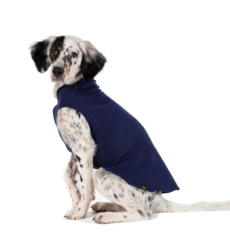 Gold Paw Stretch Fleece - Navy