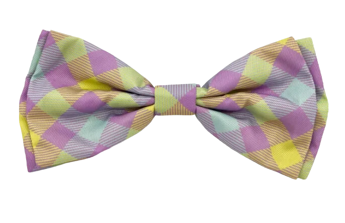 Huxley & Kent Lavender Lemon Check Bow Tie