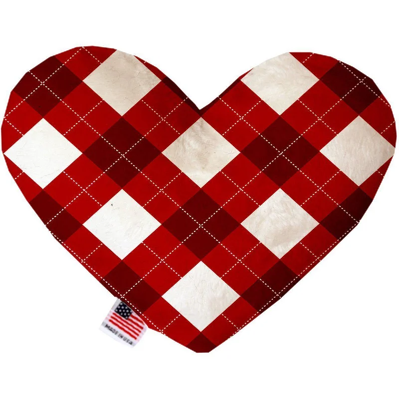 Heart Dog Toy Candy Cane Argyle