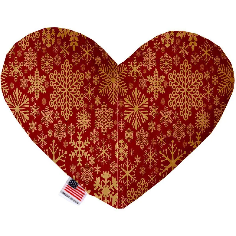 Heart Dog Toy Red Snowflakes