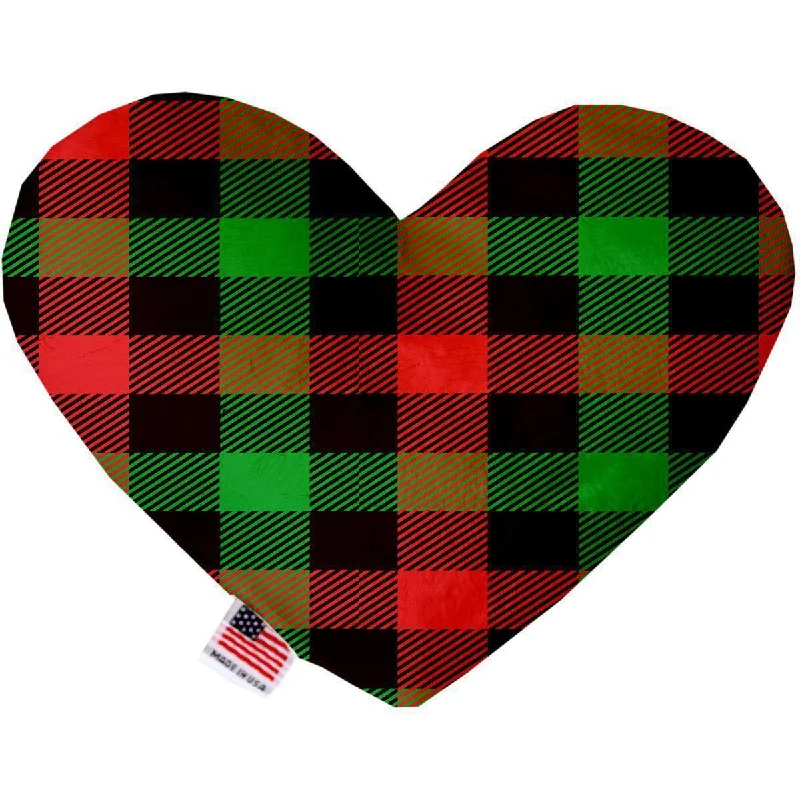 Heart Dog Toy Stuffing Free Christmas Plaid