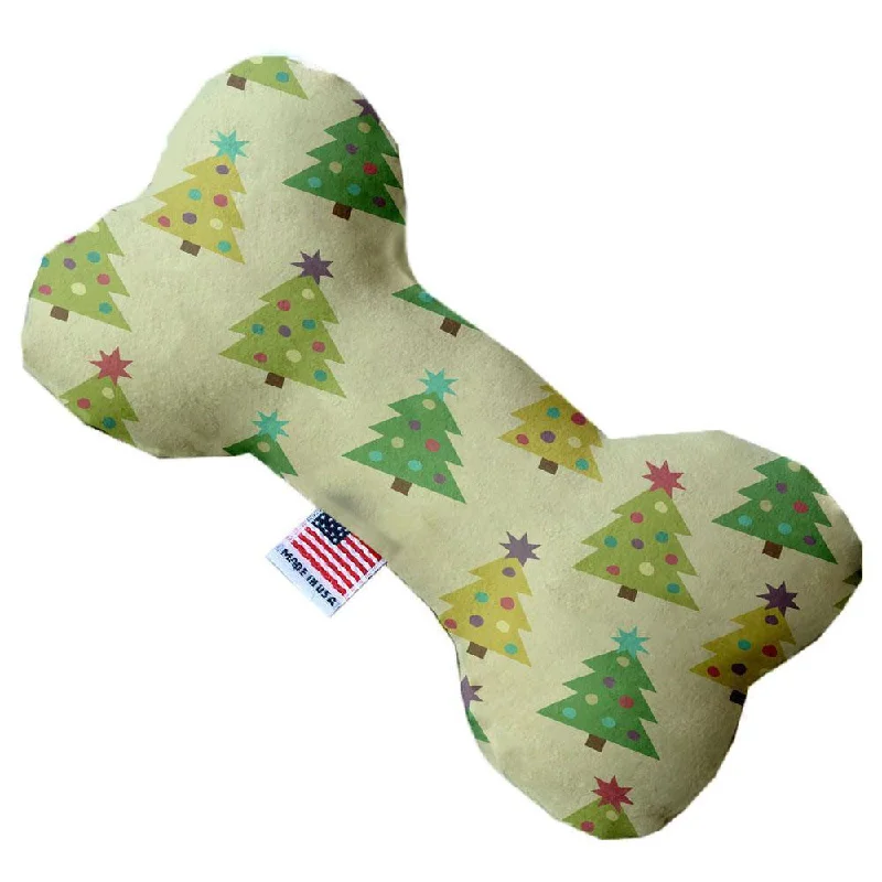 Plush Bone Dog Toy Cutesy Christmas Trees