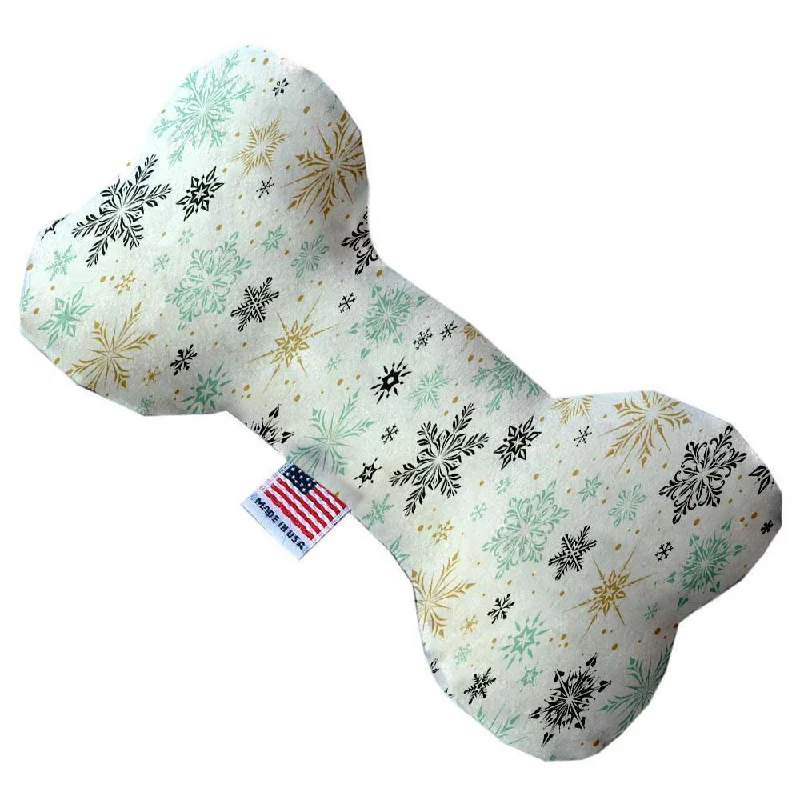 Plush Bone Dog Toy Vintage Snowflakes