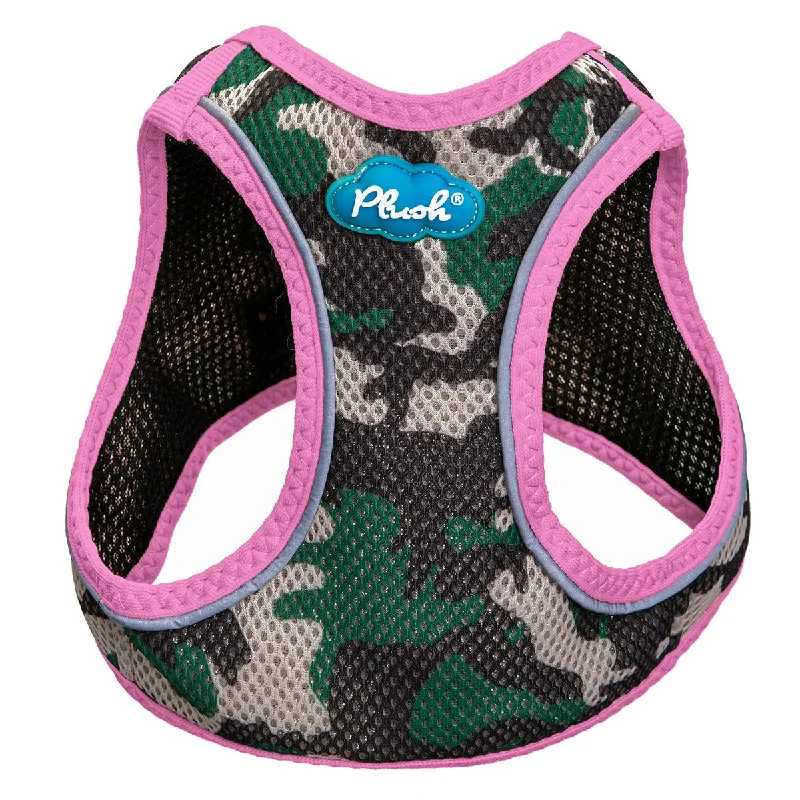 Plush Step In Air Mesh Dog Harness Camo/Pink