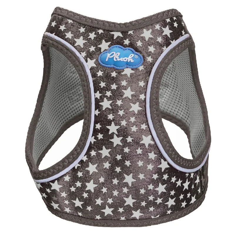 Plush Step In Glitter Glow In The Dark Dog Harness Gunmetal