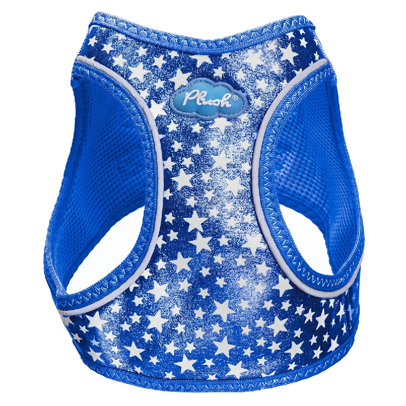 Plush Step In Glitter Glow In The Dark Dog Harness Navy