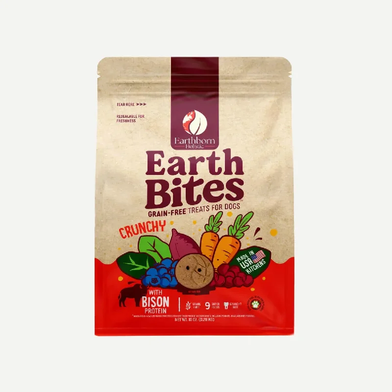 Earthborn Holistic EarthBites Bison Meal Crunchy Dog Treats 10oz