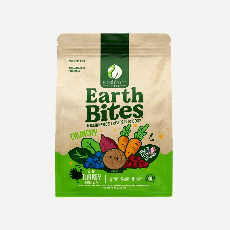 Earthborn Holistic EarthBites Turkey Meal Crunchy Dog Treats 10oz