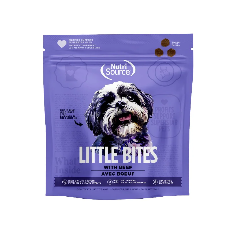 NutriSource Little Bites Grain Free Beef Dog Treats 6oz