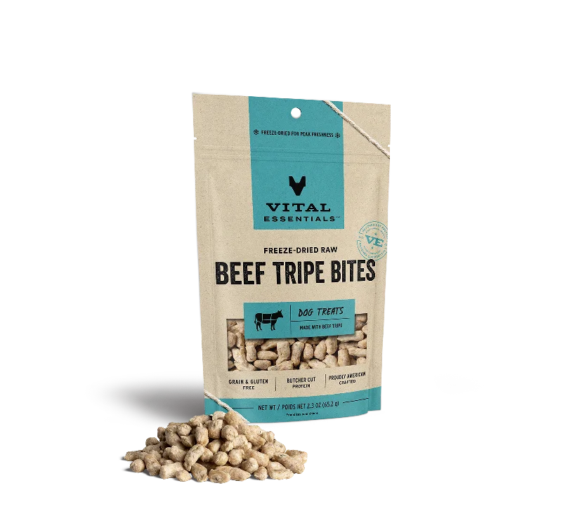 Vital Essentials Freeze Dried Beef Tripe Dog Treats 2.3oz