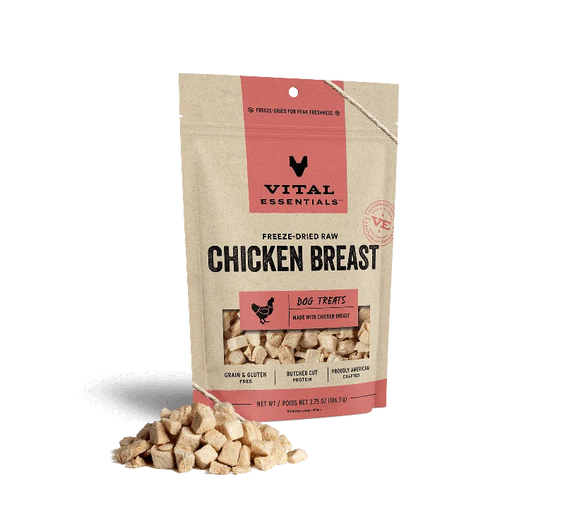 Vital Essentials Freeze-Dried Chicken Breast Dog Treats 3.75oz